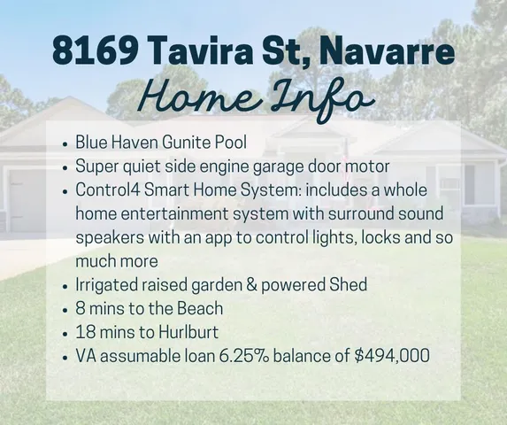 $519,500 | 8169 Tavira Street, Navarre, FL 32566