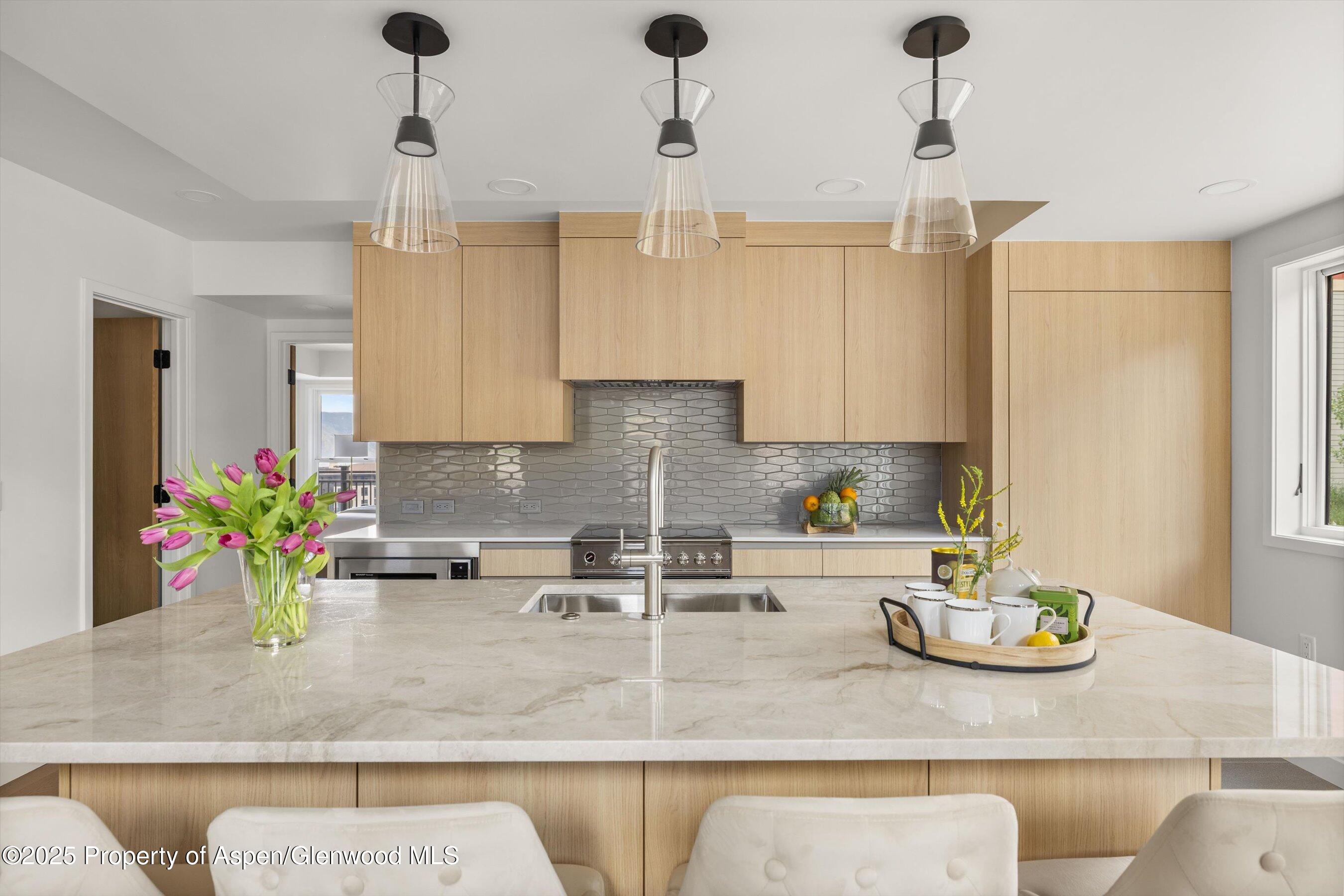360 Wood Road, Unit 504 Snowmass Village, CO 81615 - Photo 7 of 22 a kitchen with sink and refrigerator