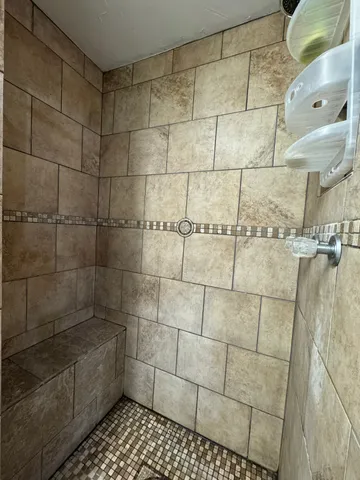 a backyard of a house with seating space