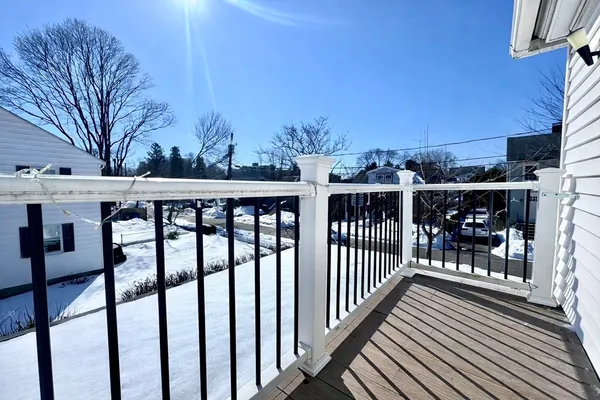 a view of a city from a balcony