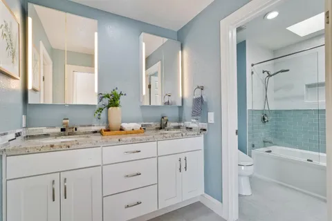 an aerial view of residential house with outdoor space