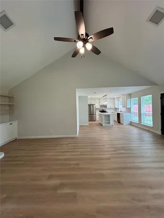a view of a livingroom with furniture