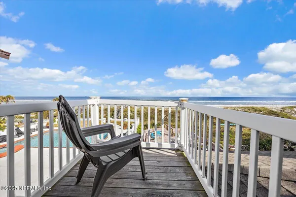 a view of a city from a balcony