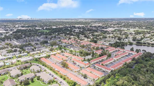 an aerial view of a city