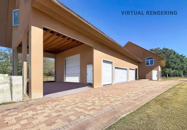 a spacious bedroom with a large bed and a chandelier