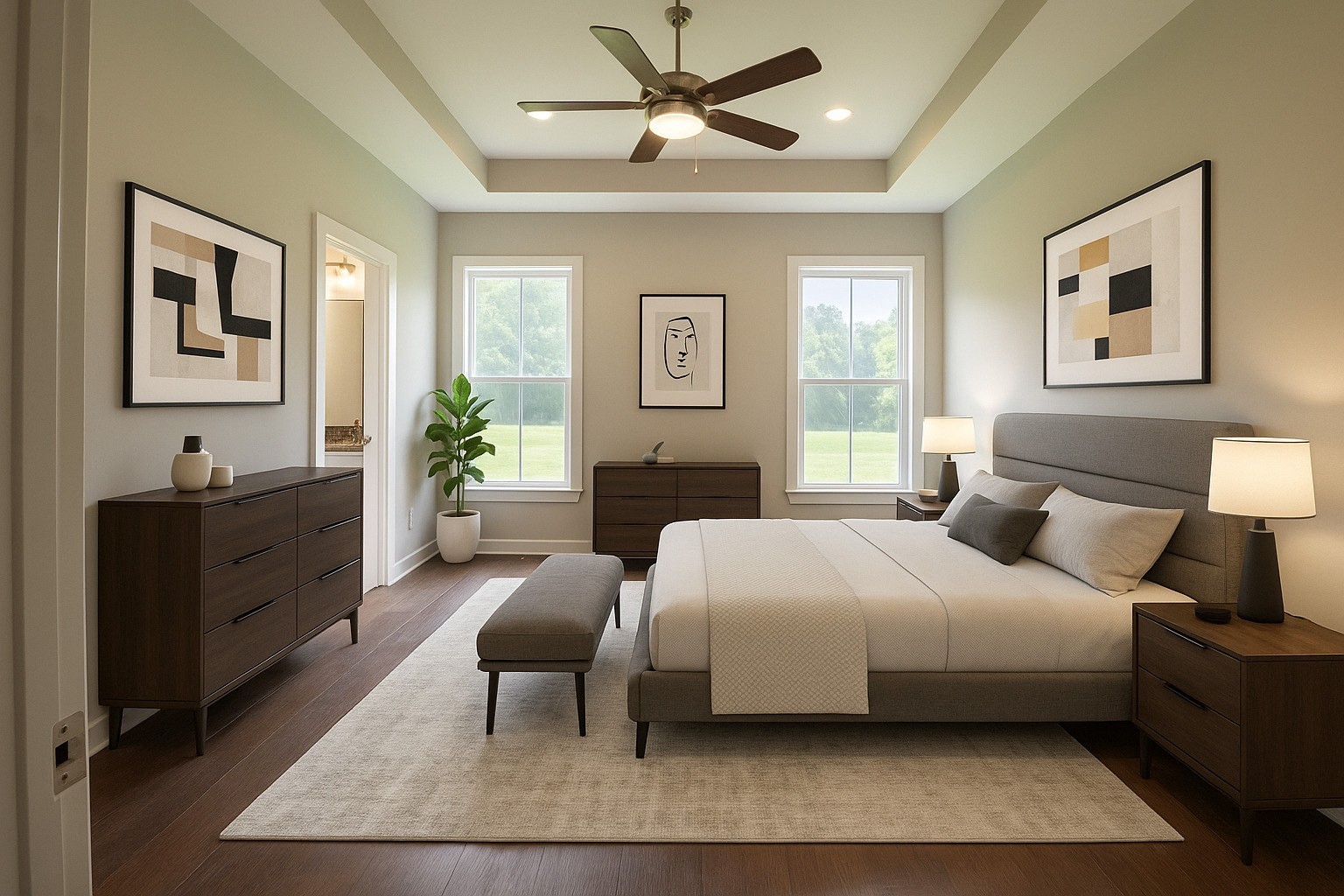 264 Dink Rut Road Portland, TN 37148 - Photo 28 of 56 a bedroom with a large bed couch and a window