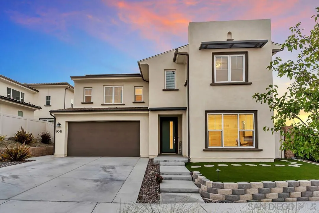 a front view of a house