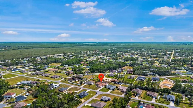 an aerial view of multiple house
