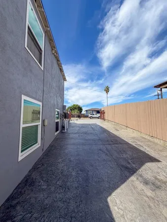 a car parked in front of a house