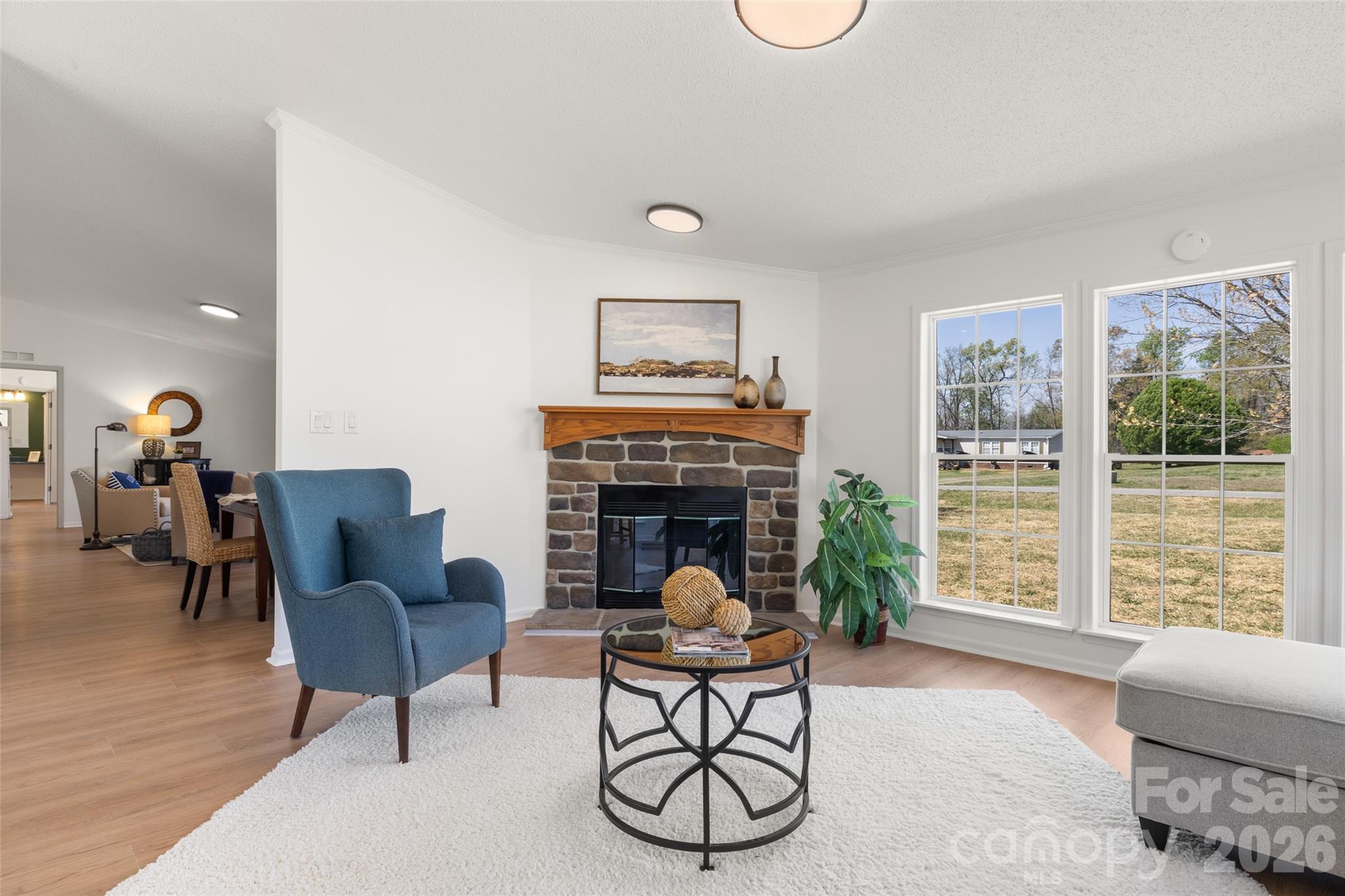 161 Baxter Way Forest City, NC 28043 - Photo 13 of 31 a living room with furniture and a fireplace