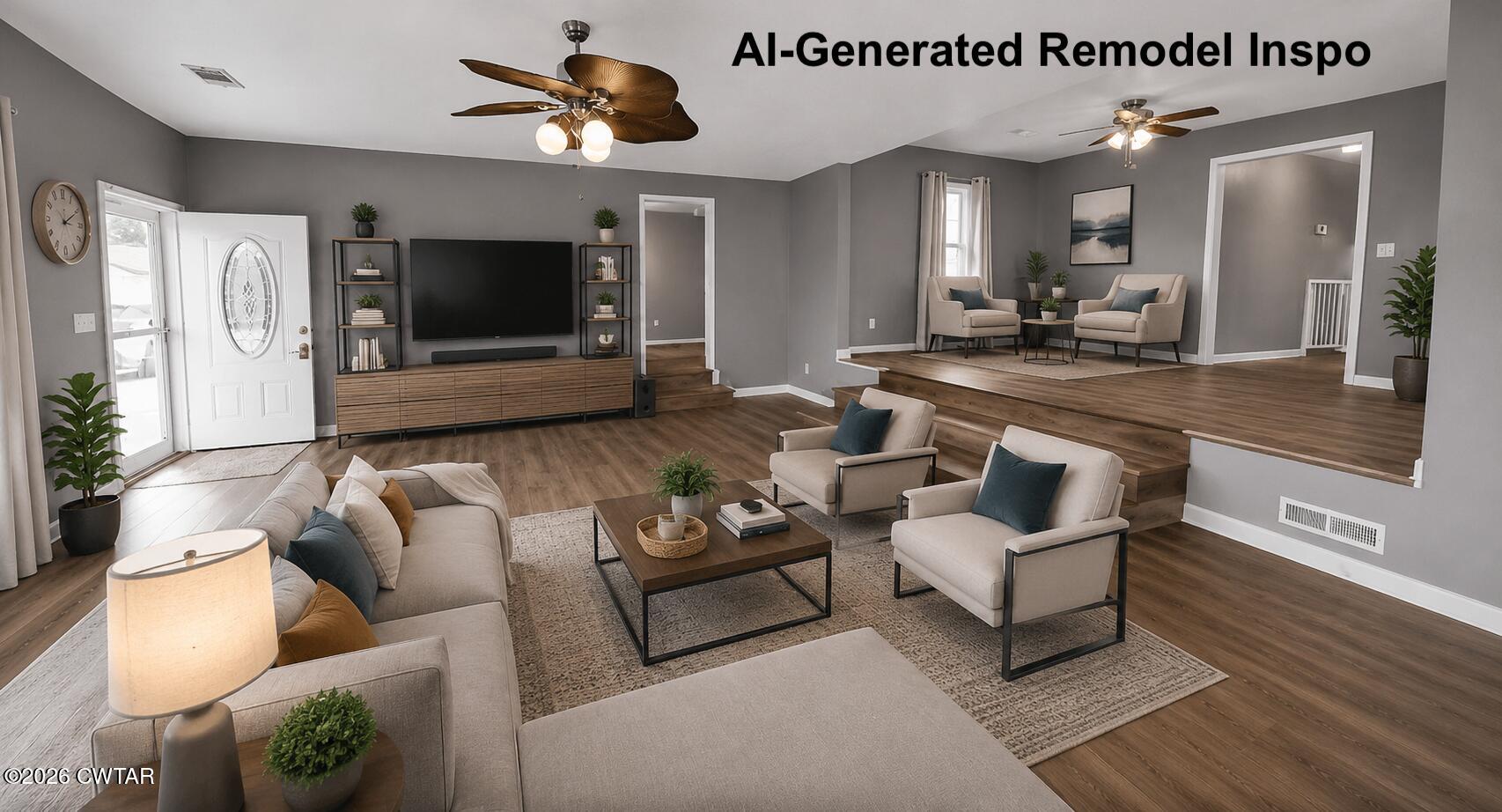 1818 Mason Hall Trimble Road Kenton, TN 38233 - Photo 19 of 56 AI Remodel Living Room