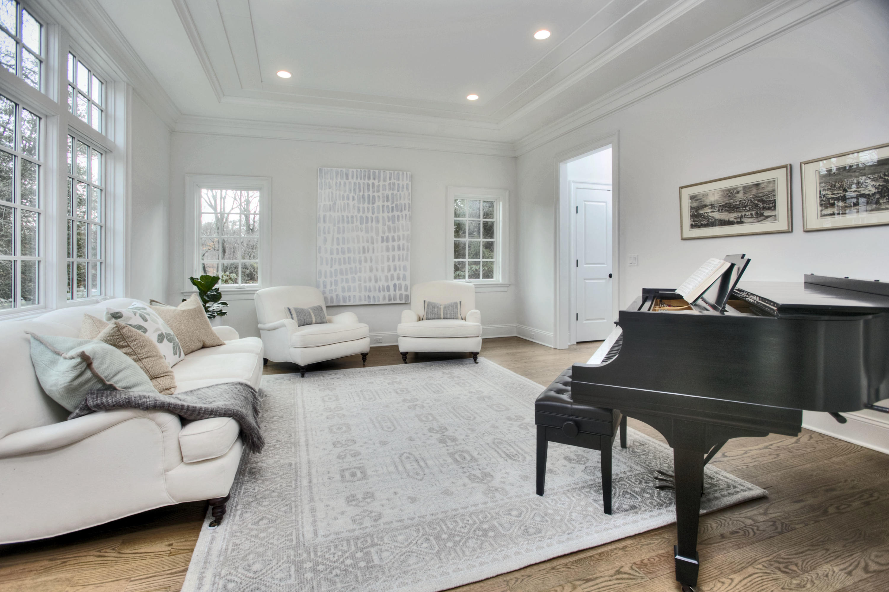 61 Stony Brook Road Darien, CT 06820 - Photo 12 of 43 a living room with furniture a lamp on table and a window