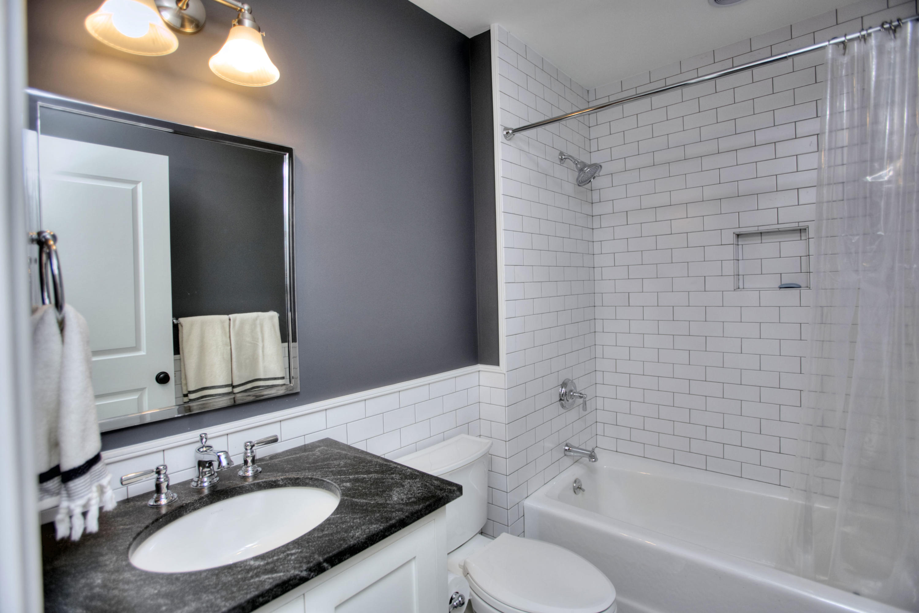 61 Stony Brook Road Darien, CT 06820 - Photo 43 of 43 a bathroom with a granite countertop sink toilet and shower