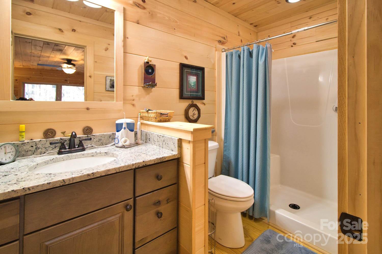 196 Moriah Drive Rutherfordton, NC 28139 - Photo 14 of 21 a bathroom with a granite countertop sink toilet and shower