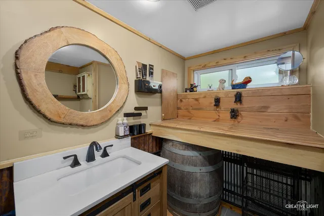 a view of a patio with table and chairs and potted plants