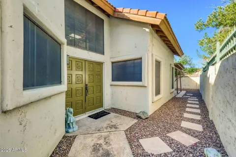 a view of a house with a door