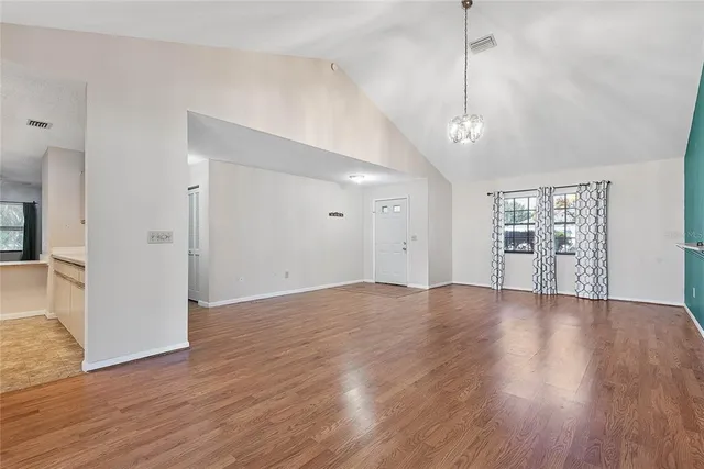 wooden floor in an empty room with wooden floor