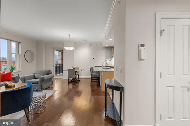 view of a living room and dining room