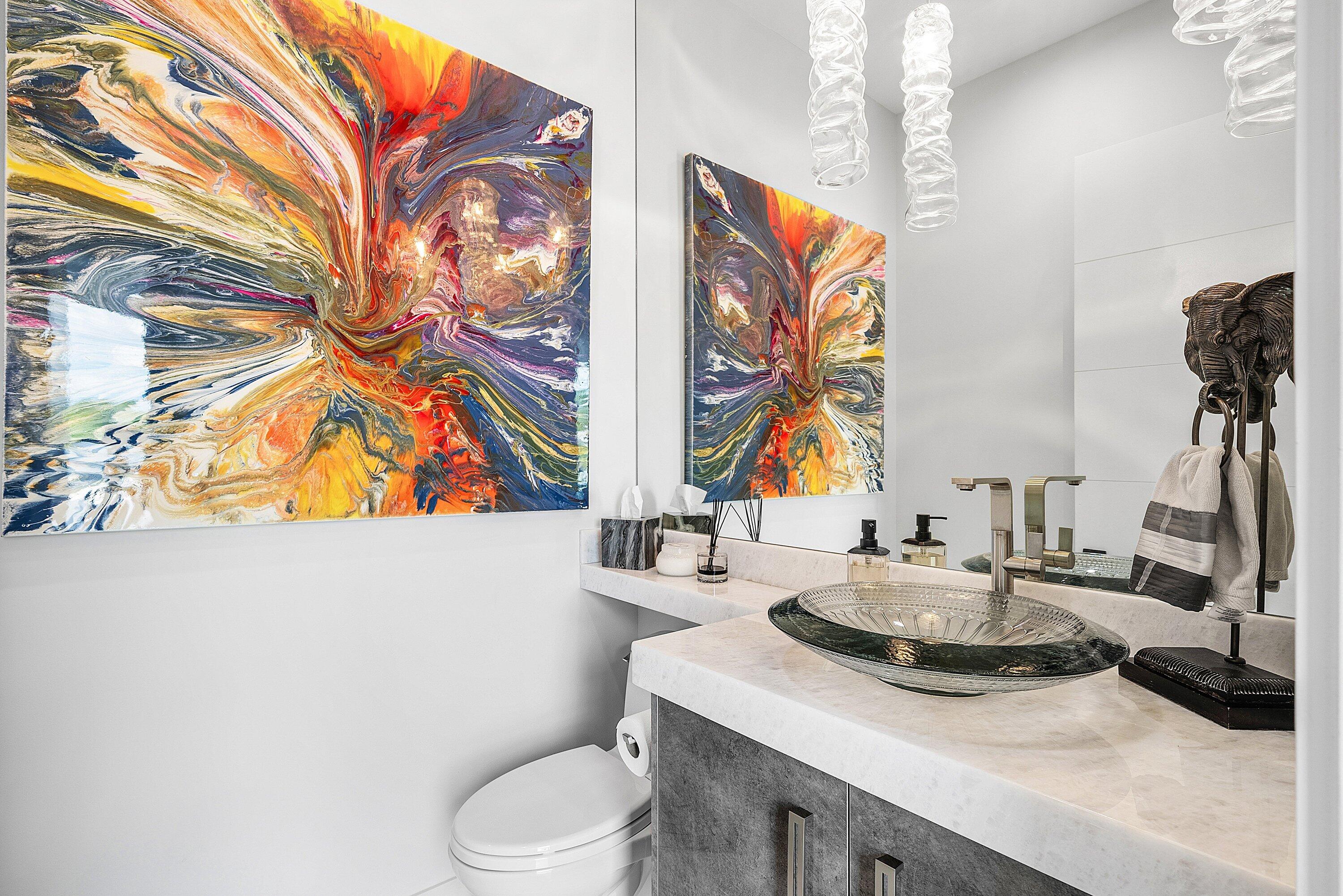 9569 Vescovato Way Boca Raton, FL 33496 - Photo 23 of 98 a bathroom with a sink a toilet and a mirror