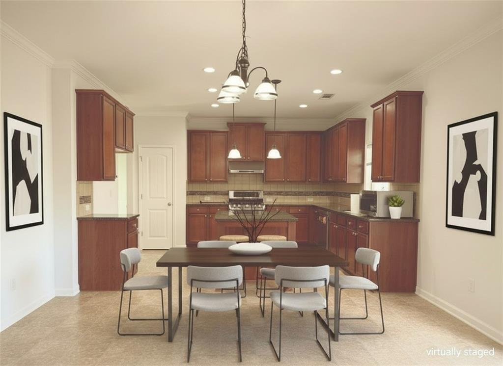 615 Ceremony Way Acworth, GA 30102 - Photo 5 of 9 a kitchen with a dining table and chairs