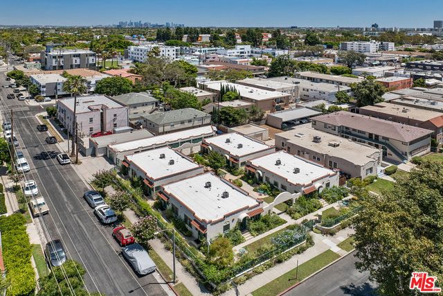 an aerial view of a city