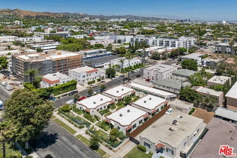 an aerial view of a city