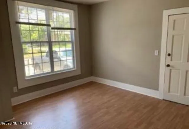 an empty room with a window