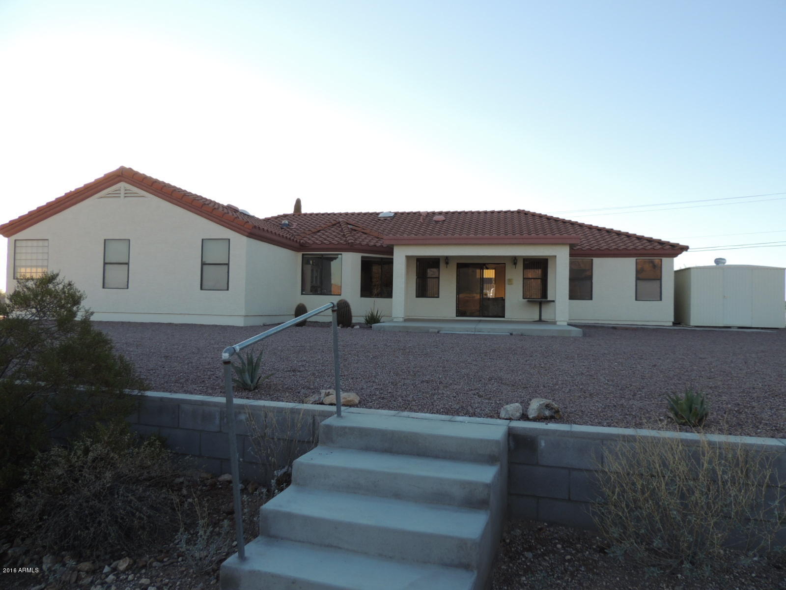 1069 North Cortez Road Apache Junction, AZ 85119 - Photo 4 of 25 Rear View - Steps go down to desert