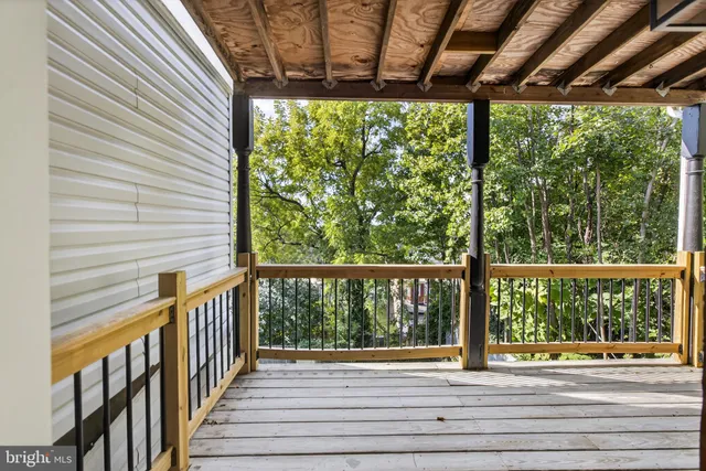 a view of a street from a balcony
