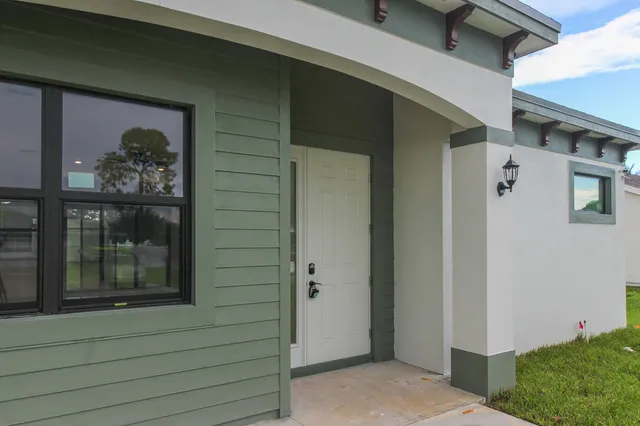 a view of front door of house