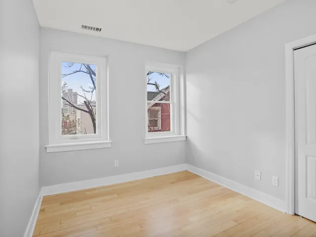 an empty room with a window