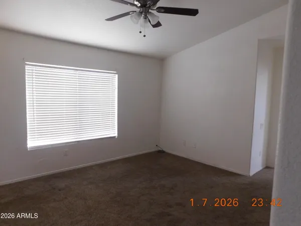an empty room with a window