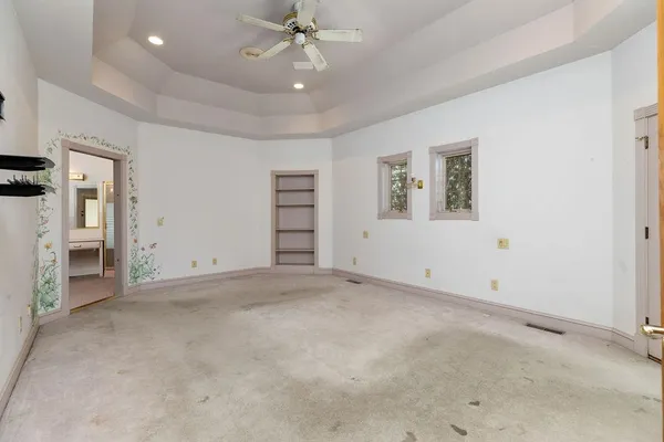 a view of a room with door