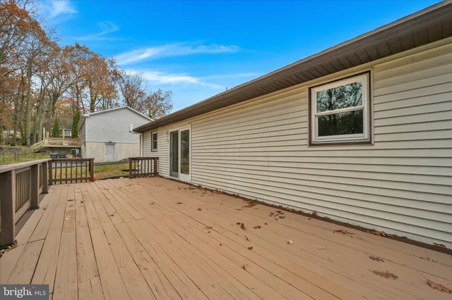 a view of a yard with a slide