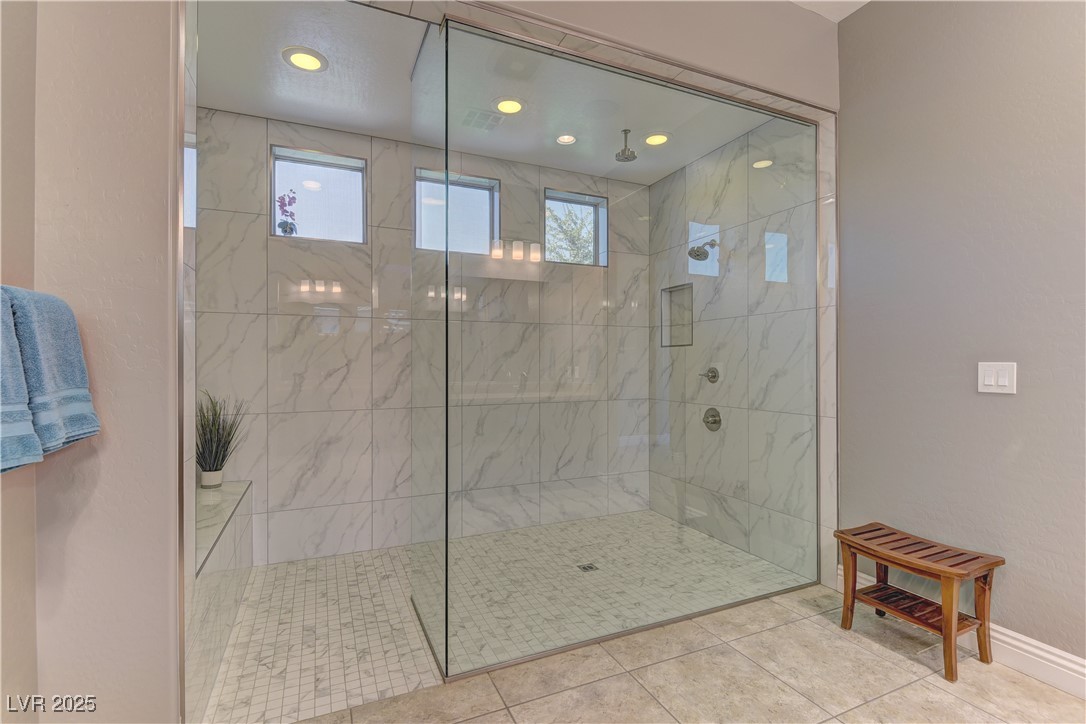 8411 South Cimarron Road Las Vegas, NV 89113 - Photo 21 of 46 Gorgeous primary bathroom walk-in shower