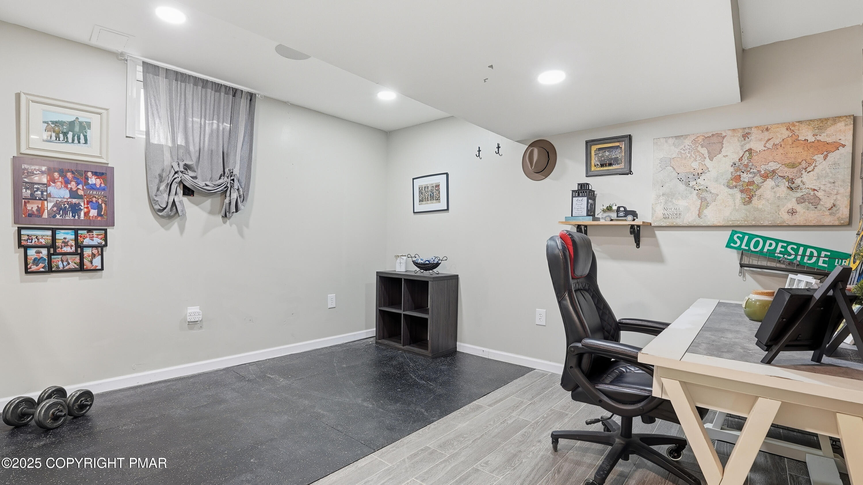 104 Wolf Hollow Road Lake Harmony, PA 18624 - Photo 56 of 101 a view of a workspace with furniture and wooden floor