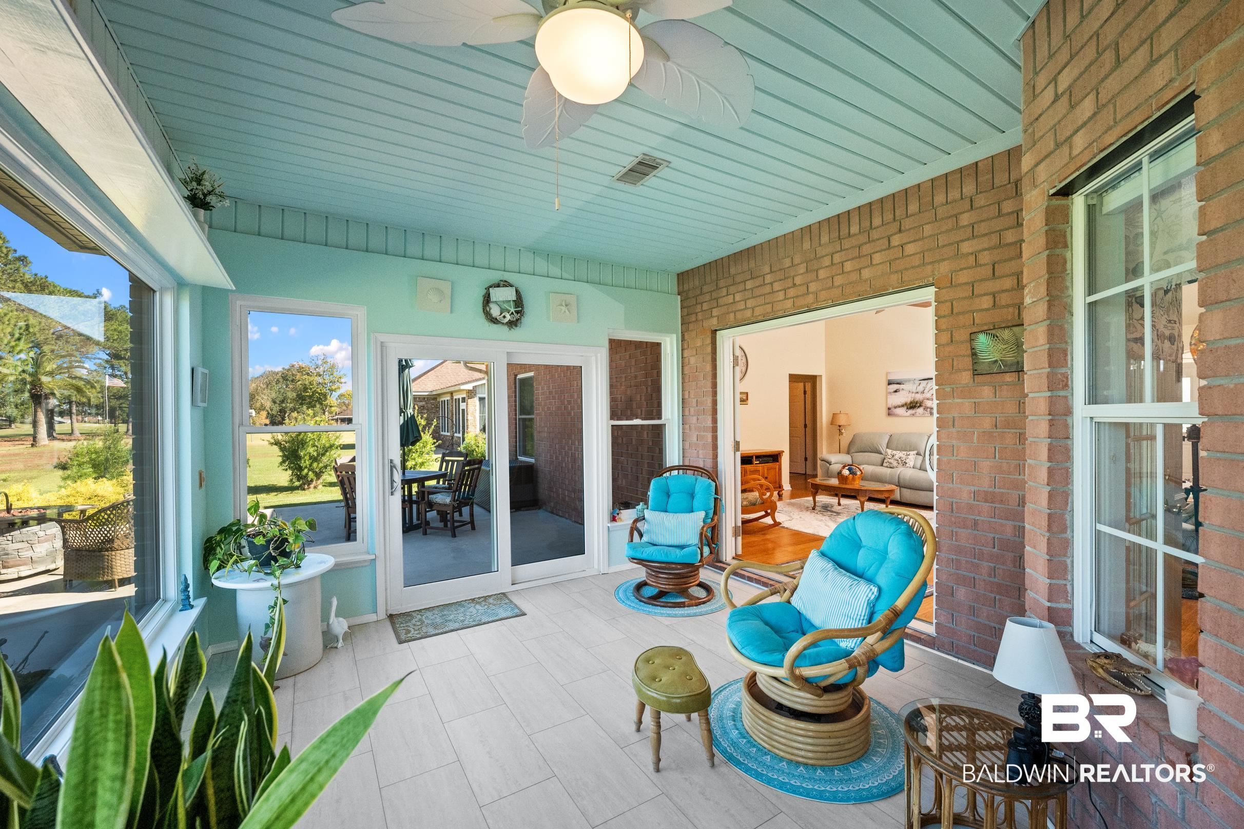 22355 East County Road 12 Foley, AL 36535 - Photo 43 of 54 Sunroom with ceiling fan