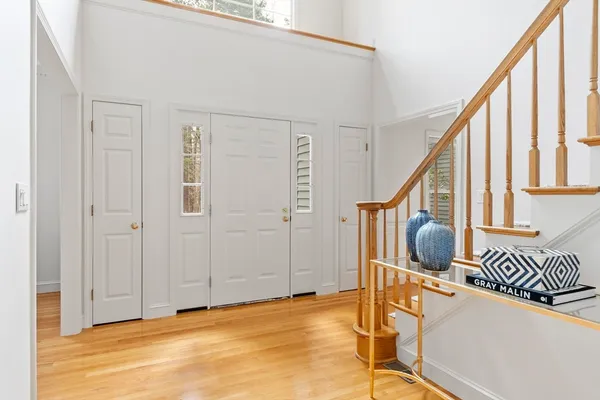 a view of an entryway with staircase
