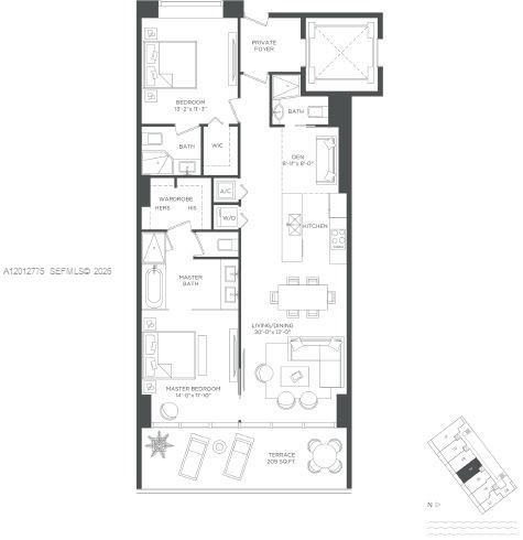650 Northeast 32nd Street, Unit 2804 Miami, FL 33137 - Photo 8 of 48 a picture of a room with a white wall and white walls
