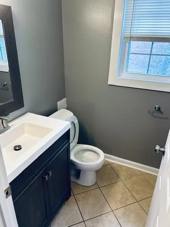 a bathroom with a sink and a toilet
