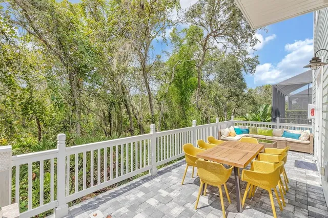 a view of a water fountain in front of the house