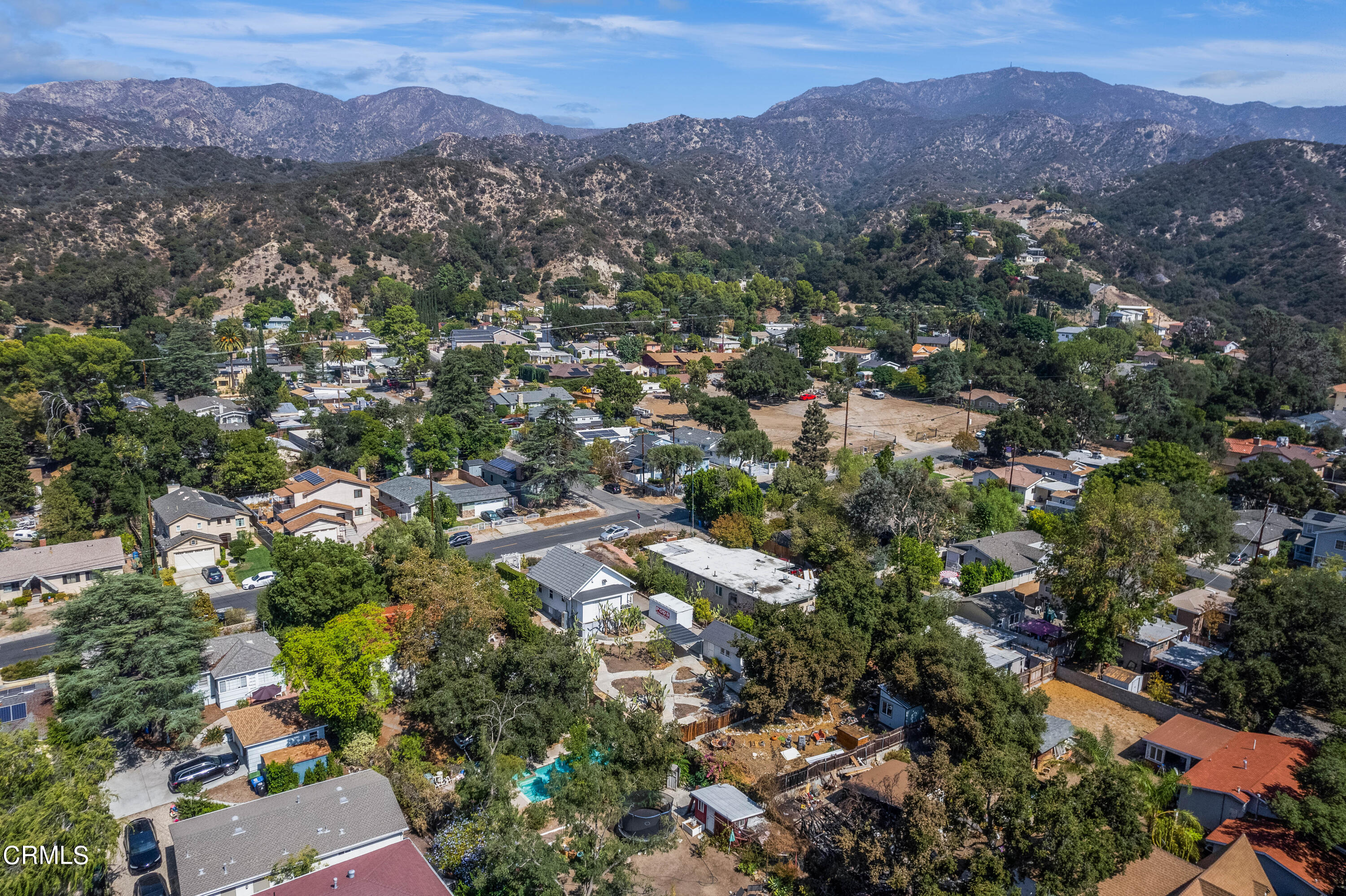 6520 Valmont Street Tujunga, CA 91042 - Photo 34 of 35 an aerial view of residential house with outdoor space and mountain view