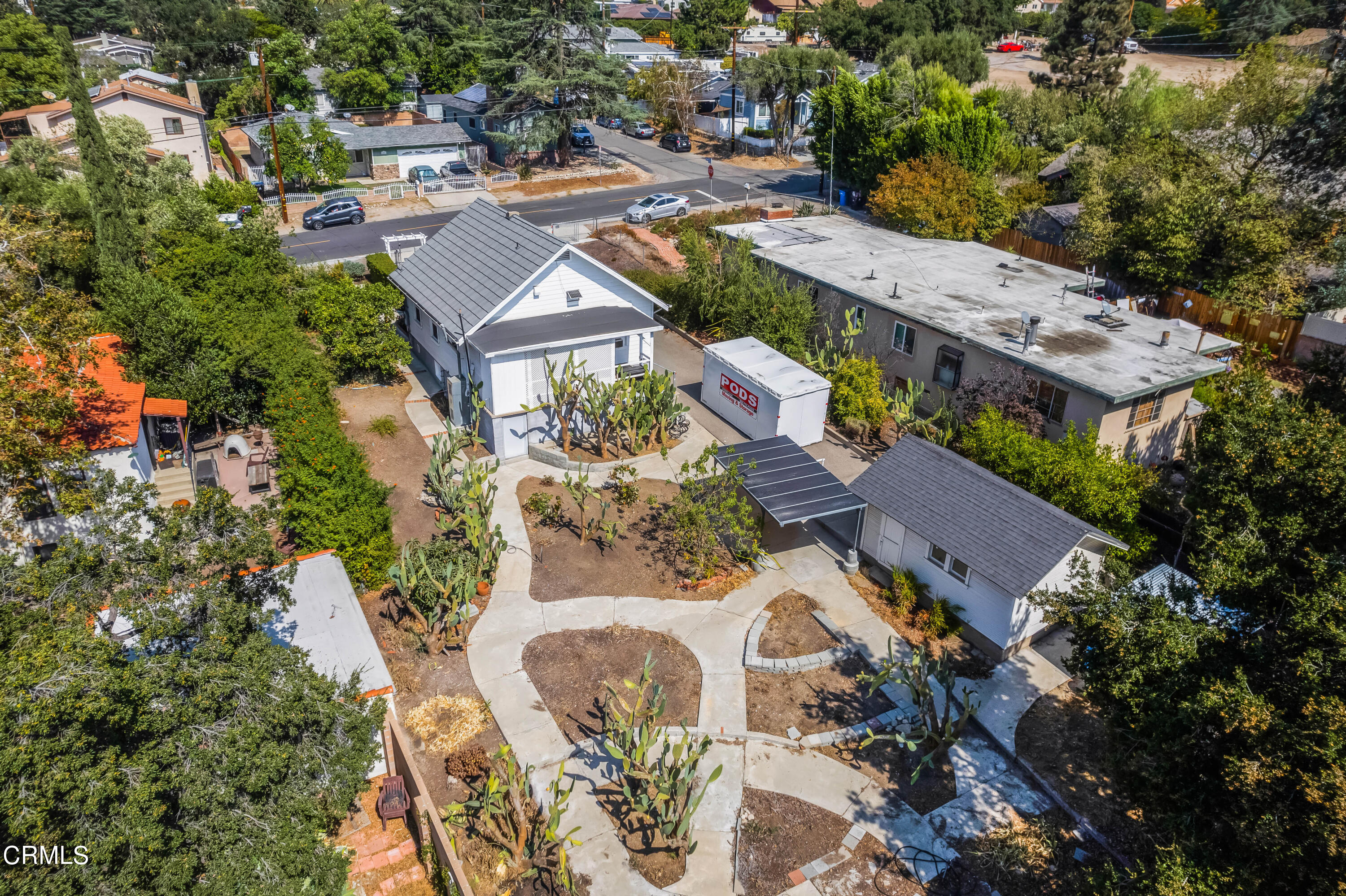 6520 Valmont Street Tujunga, CA 91042 - Photo 4 of 35 an aerial view of residential house with outdoor space and swimming pool