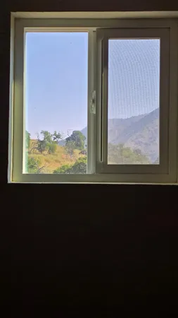a view of a window in a room