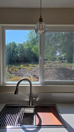 a close view of sink