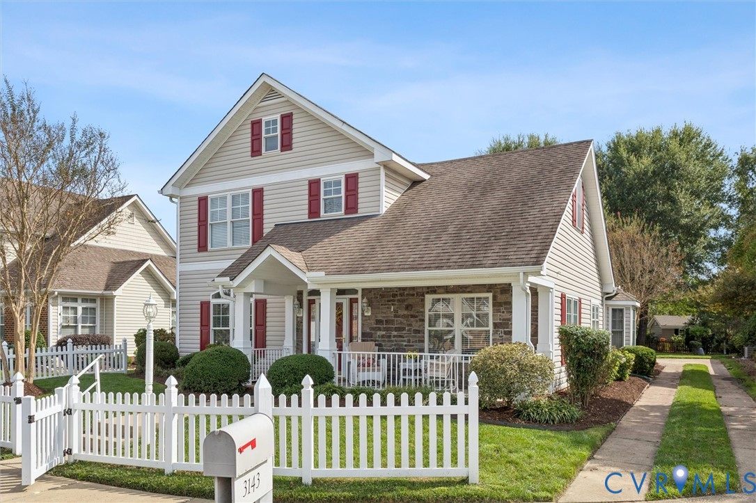 3143 Cider House Road Toano, VA 23168 - Photo 2 of 50 Traditional-style home featuring a porch, roof wit