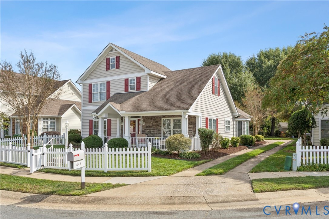 3143 Cider House Road Toano, VA 23168 - Photo 3 of 50 Traditional home with a fenced front yard, roof wi
