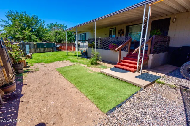 a view of outdoor space yard deck patio and slide