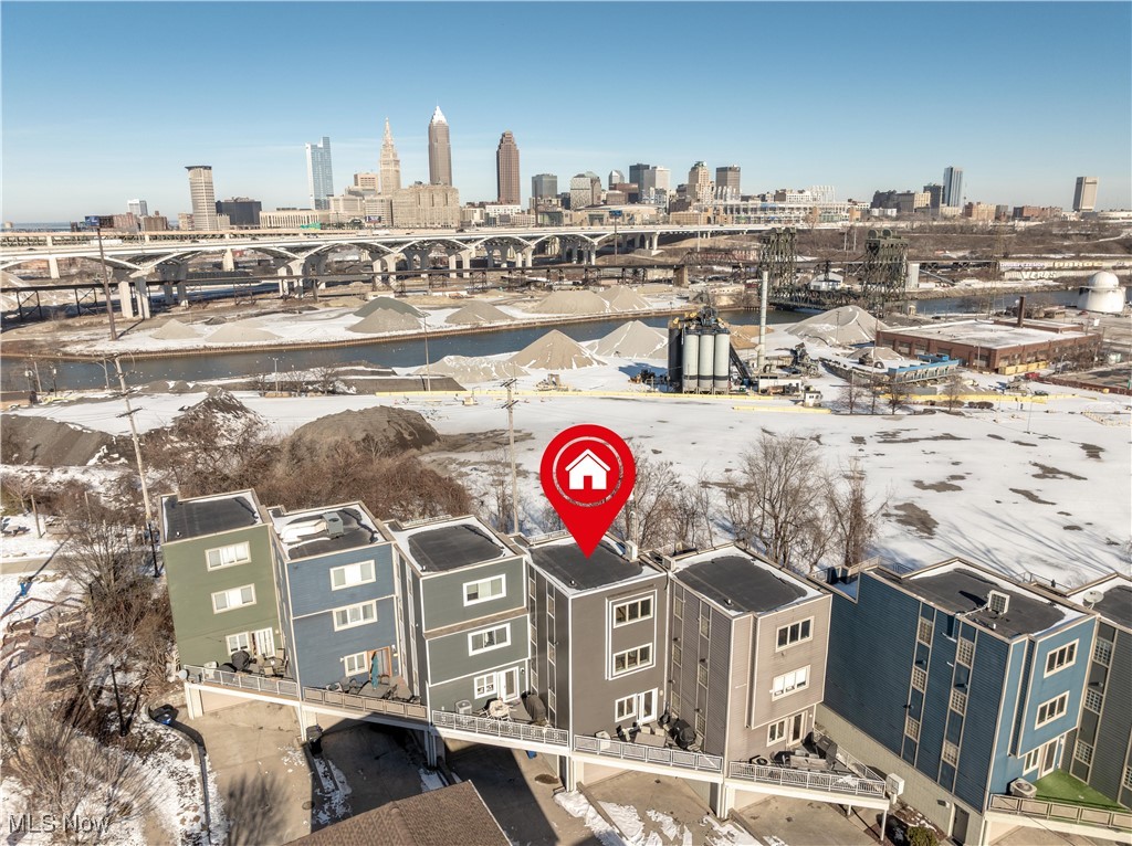 711 University Road Cleveland, OH 44113 - Photo 3 of 36 View of snowy aerial view