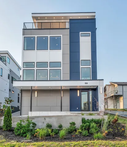 a front view of a building